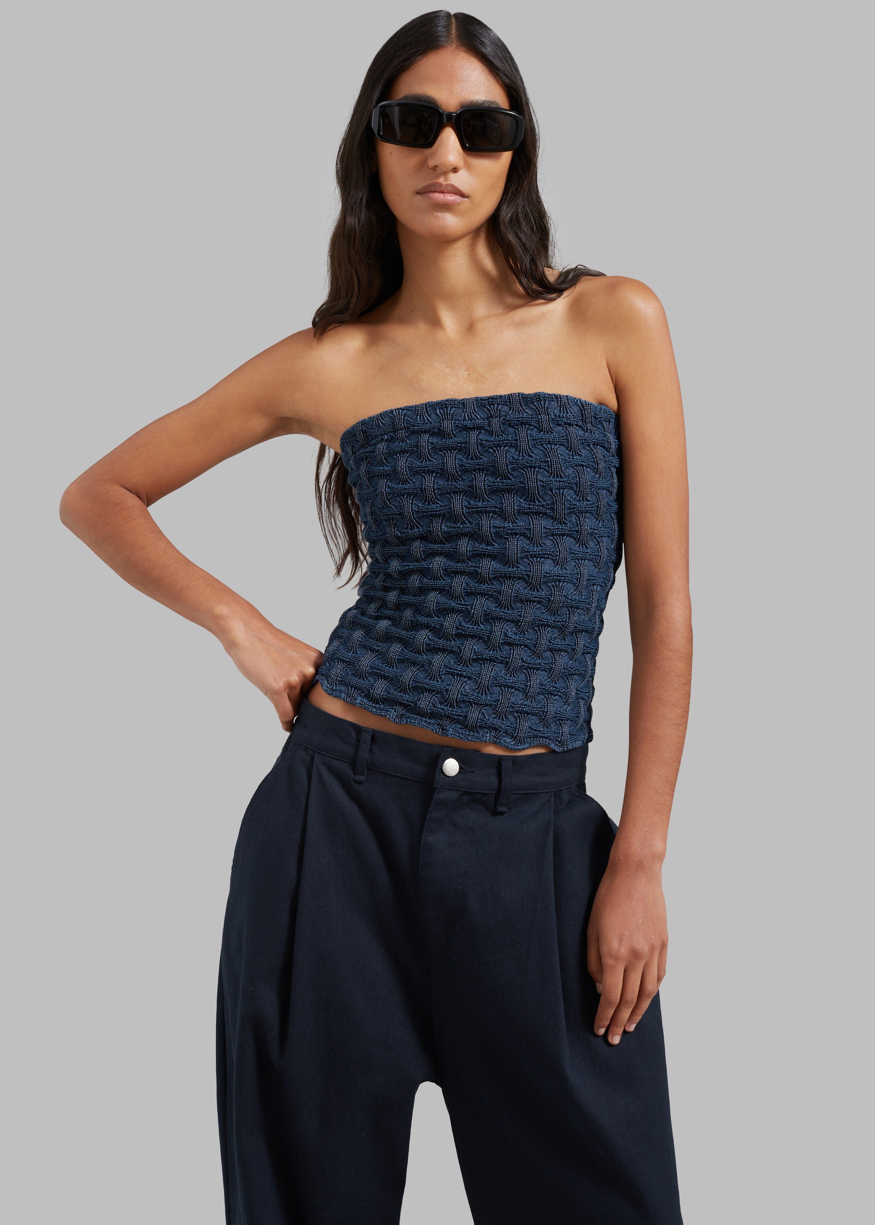 Samsøe Samsøe Anja Tube Top - Mid Blue sold by Frankie Shop product image thumbnail 4