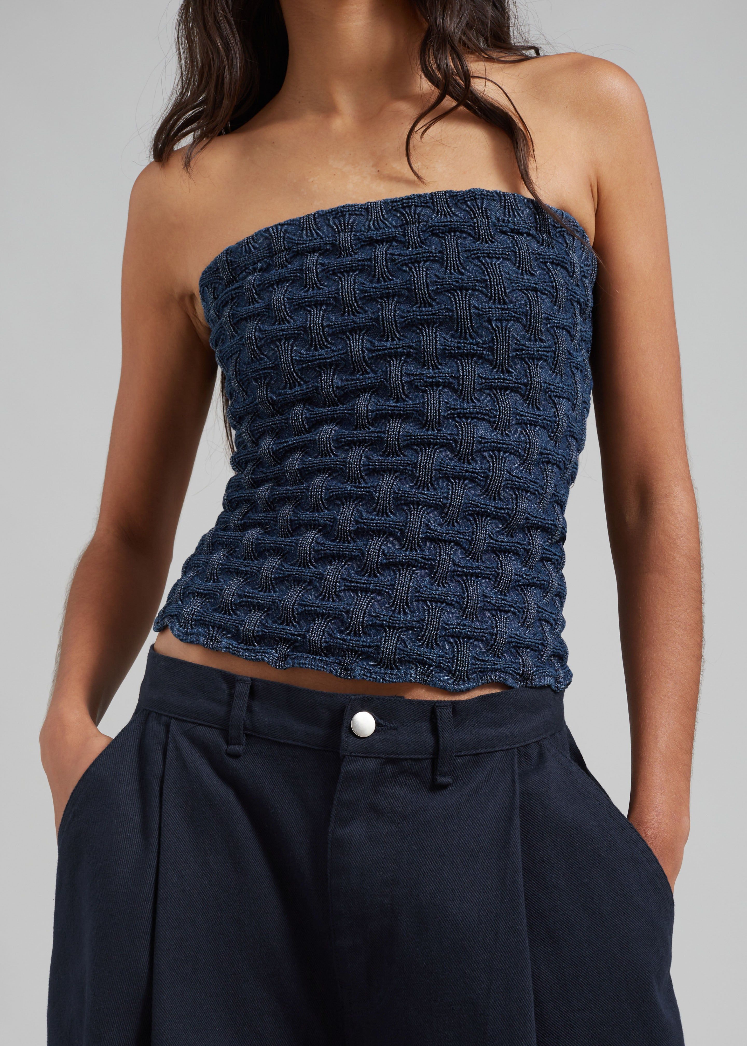Samsøe Samsøe Anja Tube Top - Mid Blue sold by Frankie Shop product image thumbnail 3
