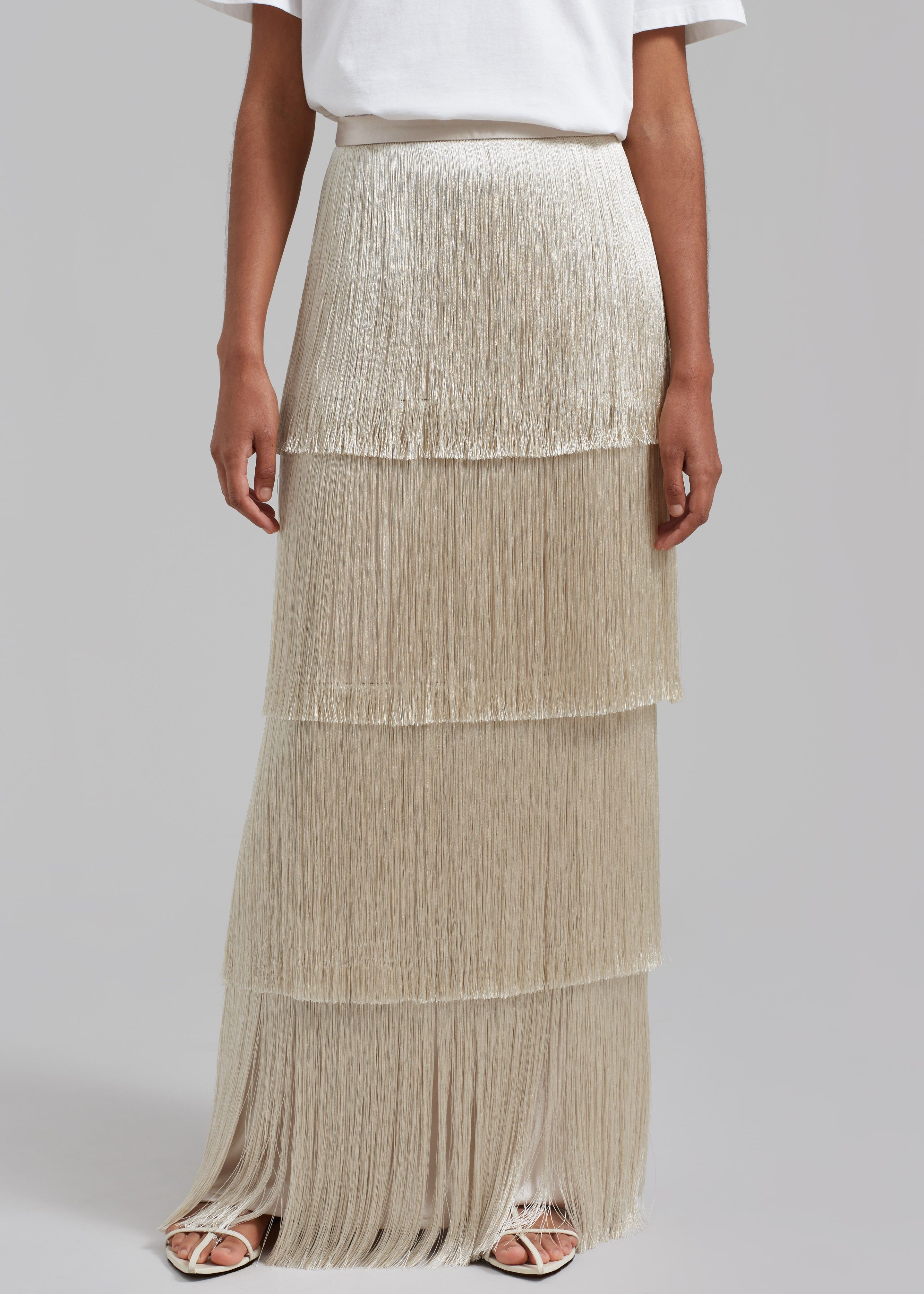 Esse Studios Mono Fringe Skirt - Oyster sold by Frankie Shop product image thumbnail 2