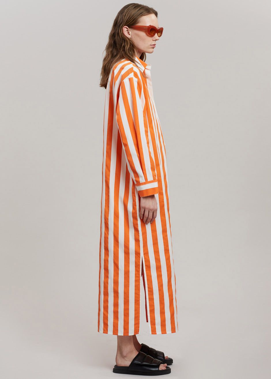 Cala Shirt Dress - Orange Stripe sold by Frankie Shop product image thumbnail 4