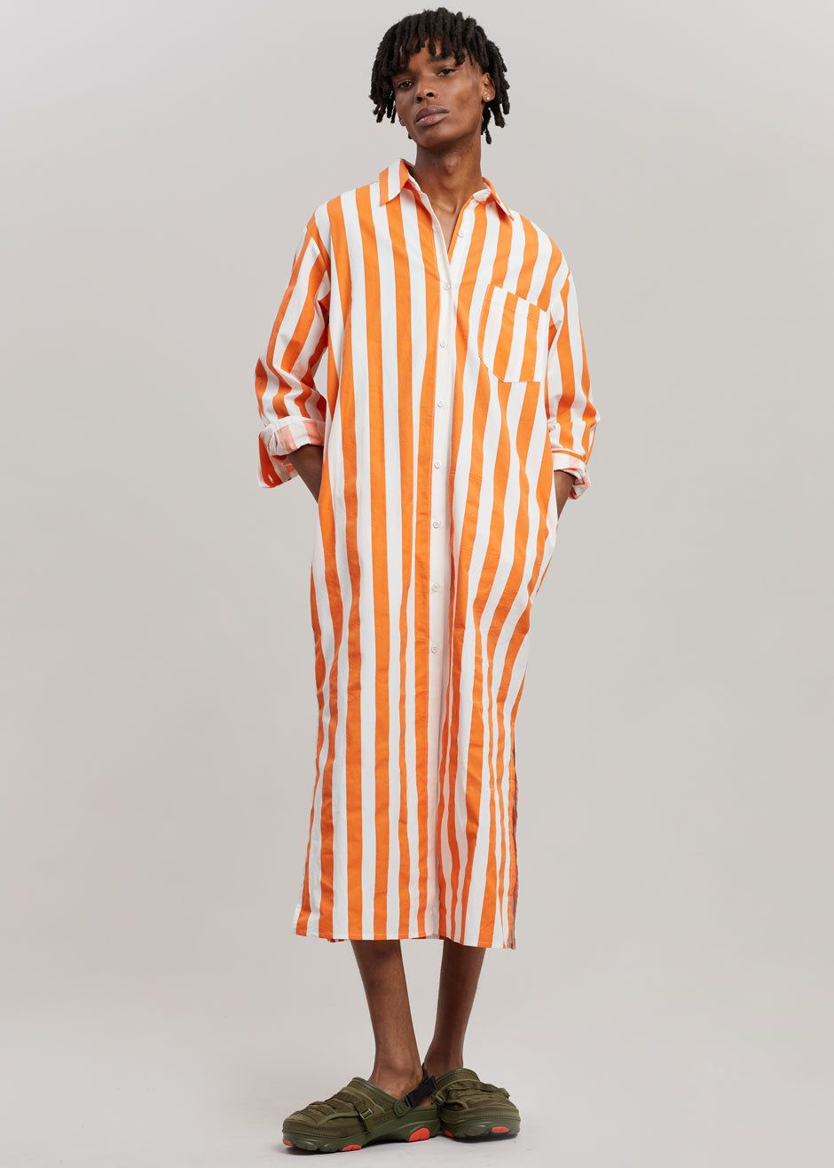 Cala Shirt Dress - Orange Stripe sold by Frankie Shop product image thumbnail 5