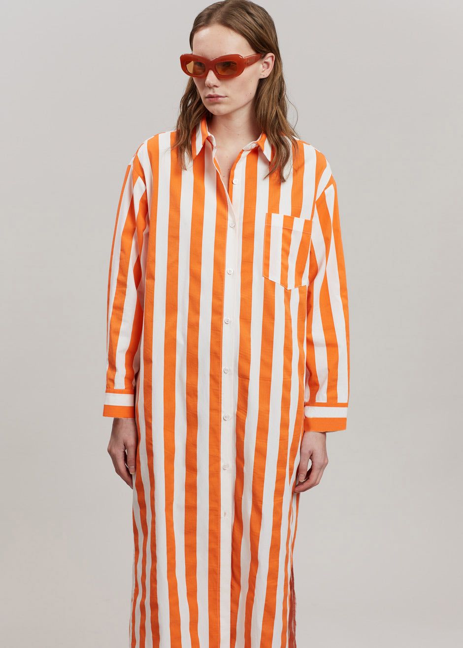 Cala Shirt Dress - Orange Stripe sold by Frankie Shop product image thumbnail 2