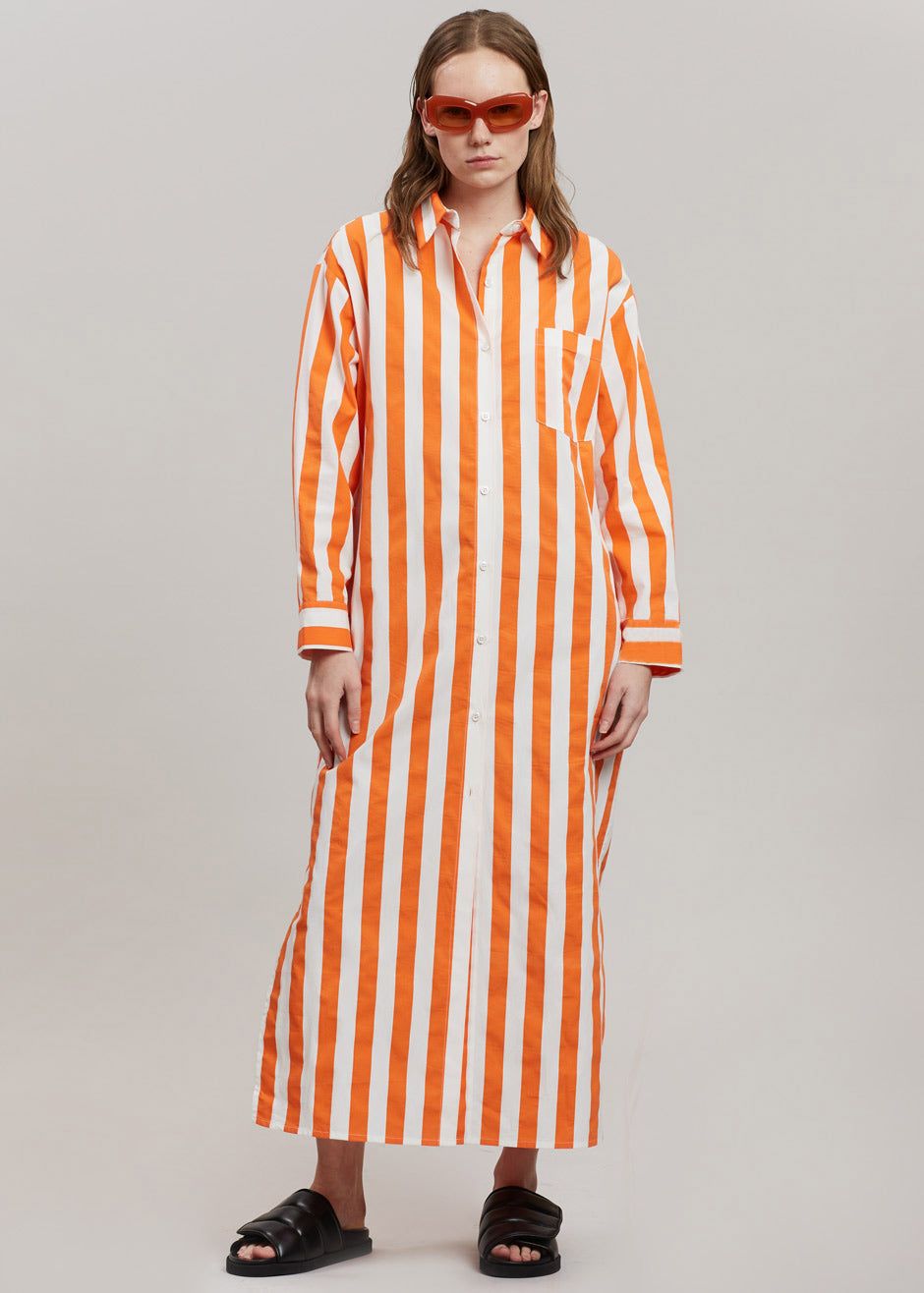 Cala Shirt Dress - Orange Stripe sold by Frankie Shop product image thumbnail 8
