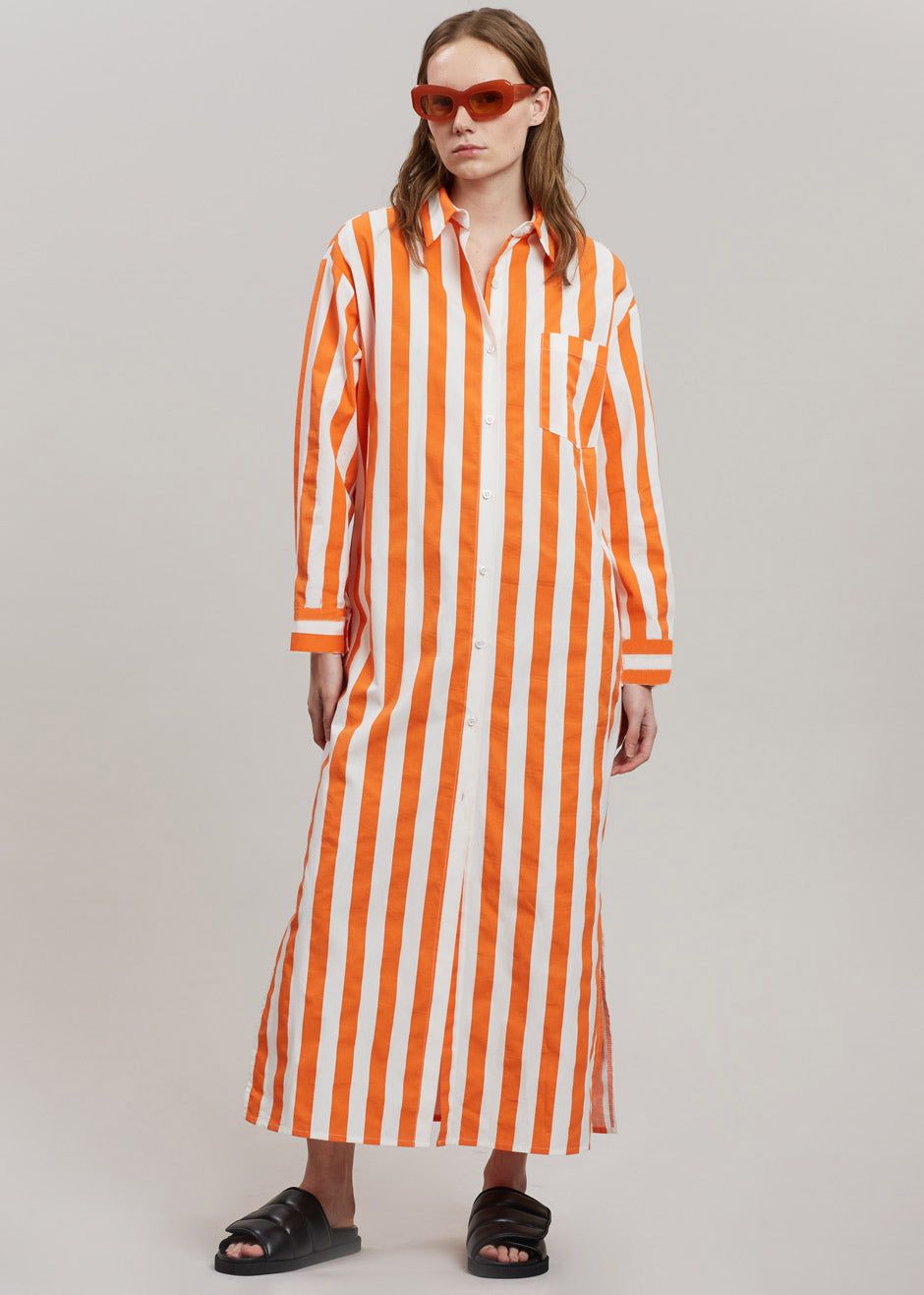 Cala Shirt Dress - Orange Stripe sold by Frankie Shop product image thumbnail 3