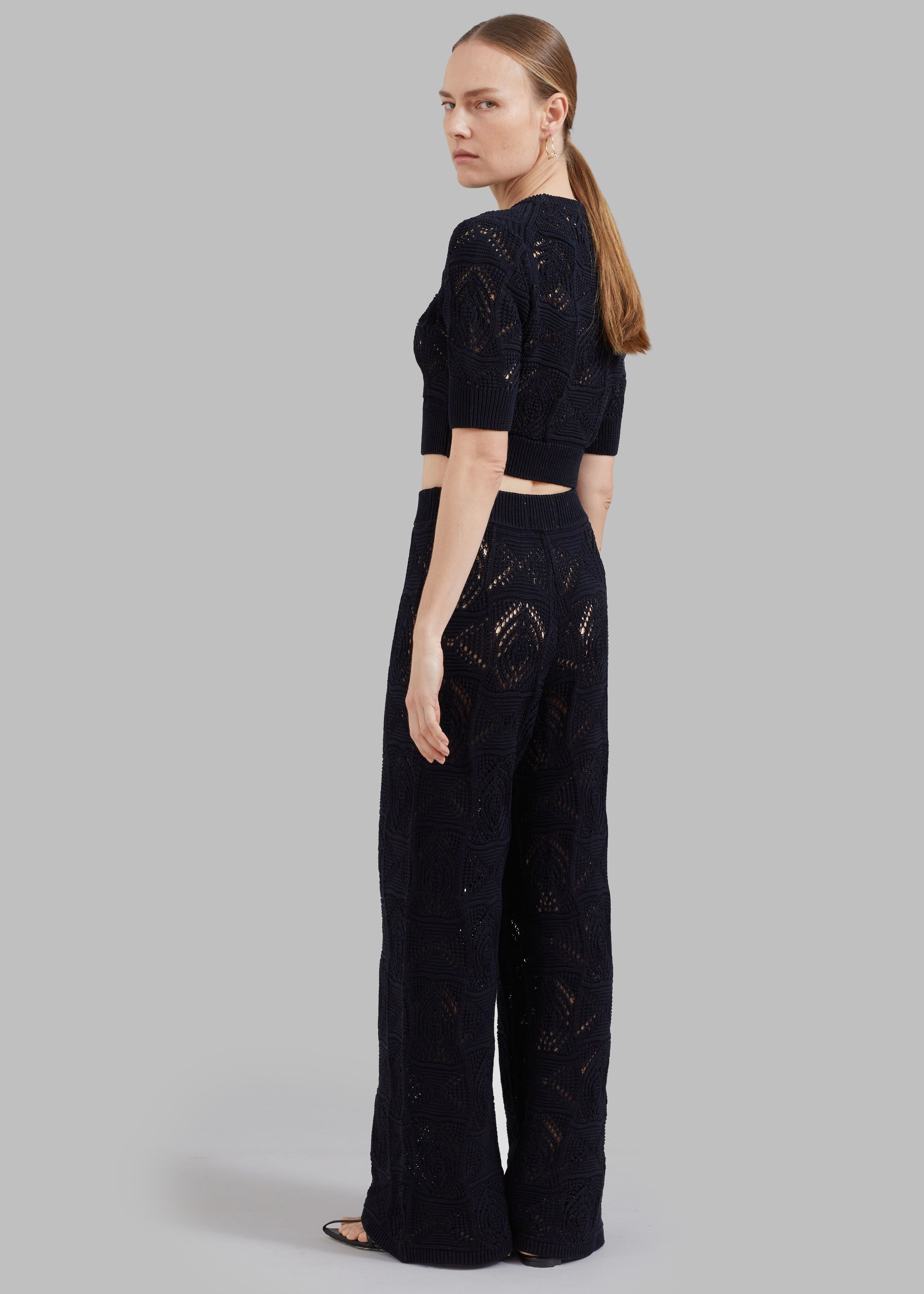 Loulou Studio Jaro Crochet Cropped Top - Black sold by Frankie Shop product image thumbnail 7