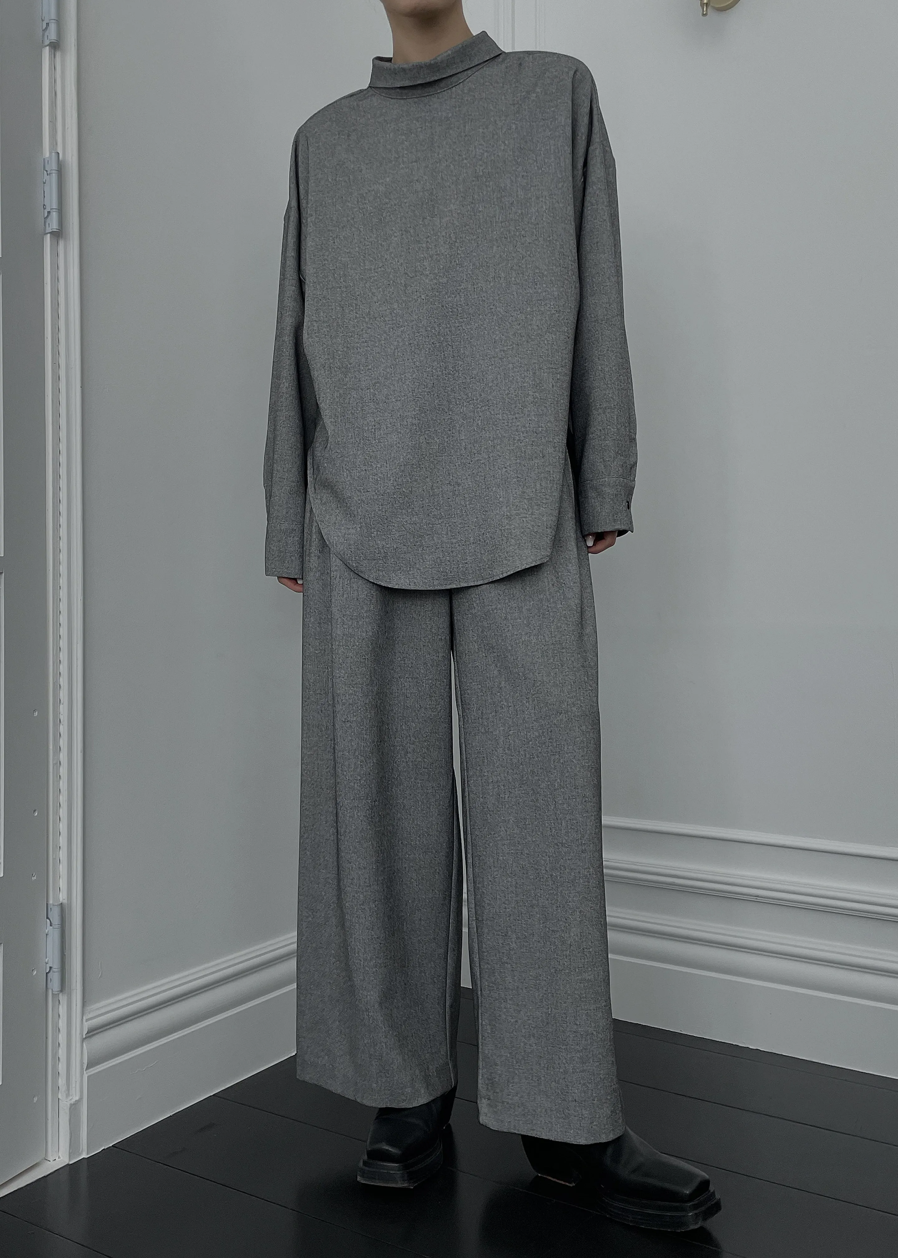 Casey Reversible Button Up Shirt - Grey sold by Frankie Shop product image thumbnail 3