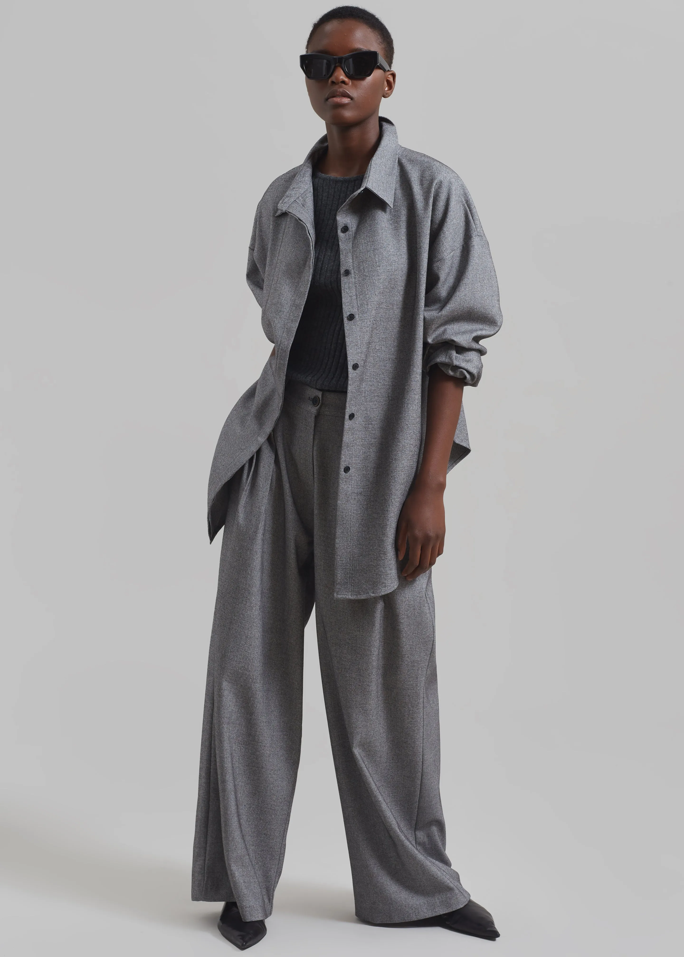 Casey Reversible Button Up Shirt - Grey sold by Frankie Shop product image thumbnail 2