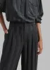 Loulou Studio Siaro Wide Leg Pants - Grey Anthracite sold by Frankie Shop