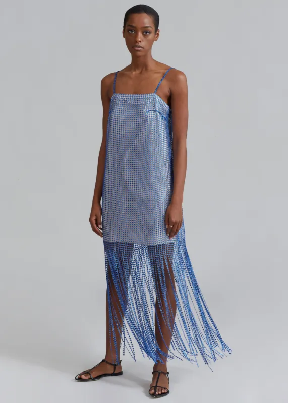REMAIN Sequin Lace Fringe Dress - Surf The Web Comb. made by Frankie Shop