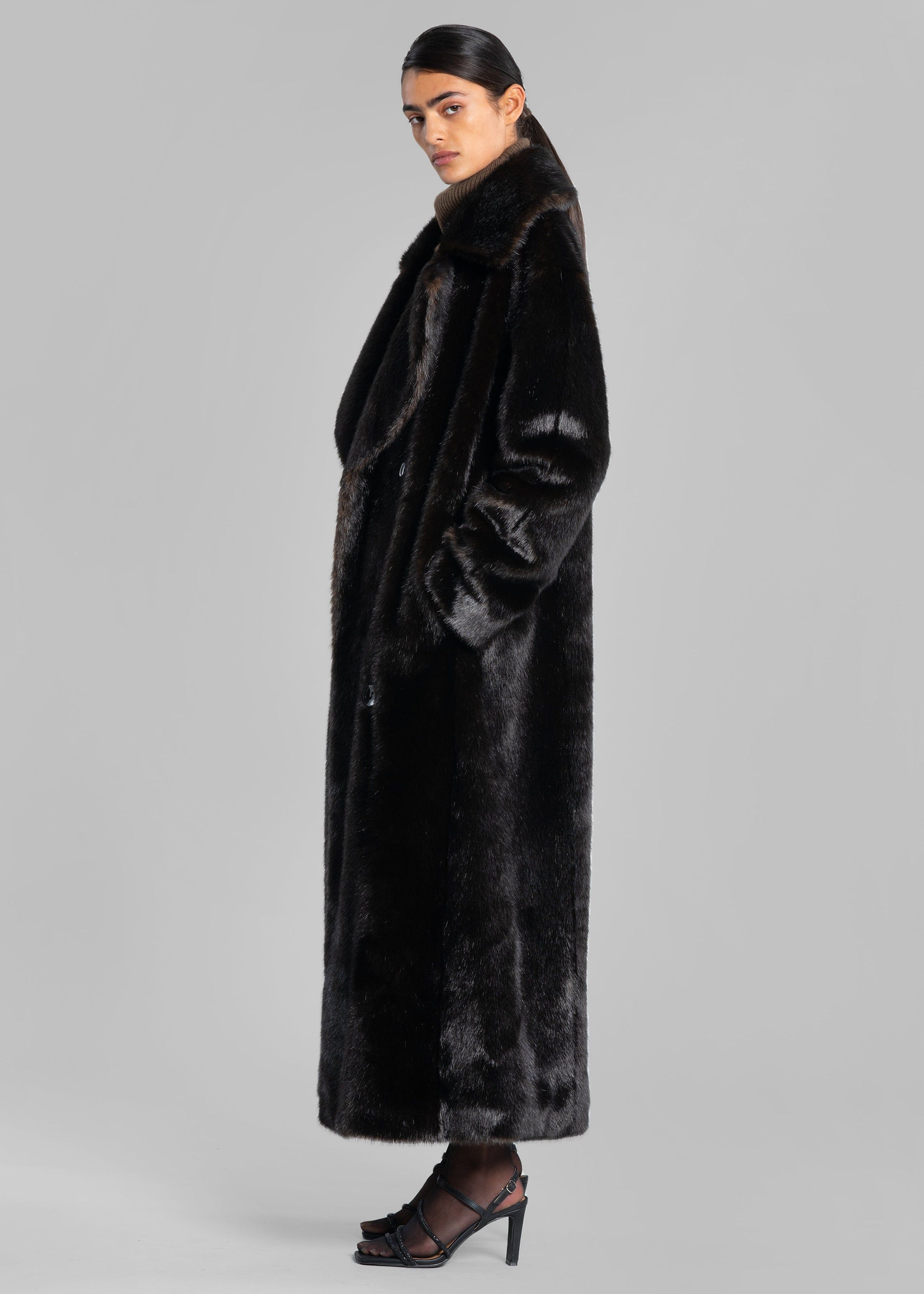 Joni Faux Fur Coat - Dark Espresso sold by Frankie Shop product image thumbnail 3