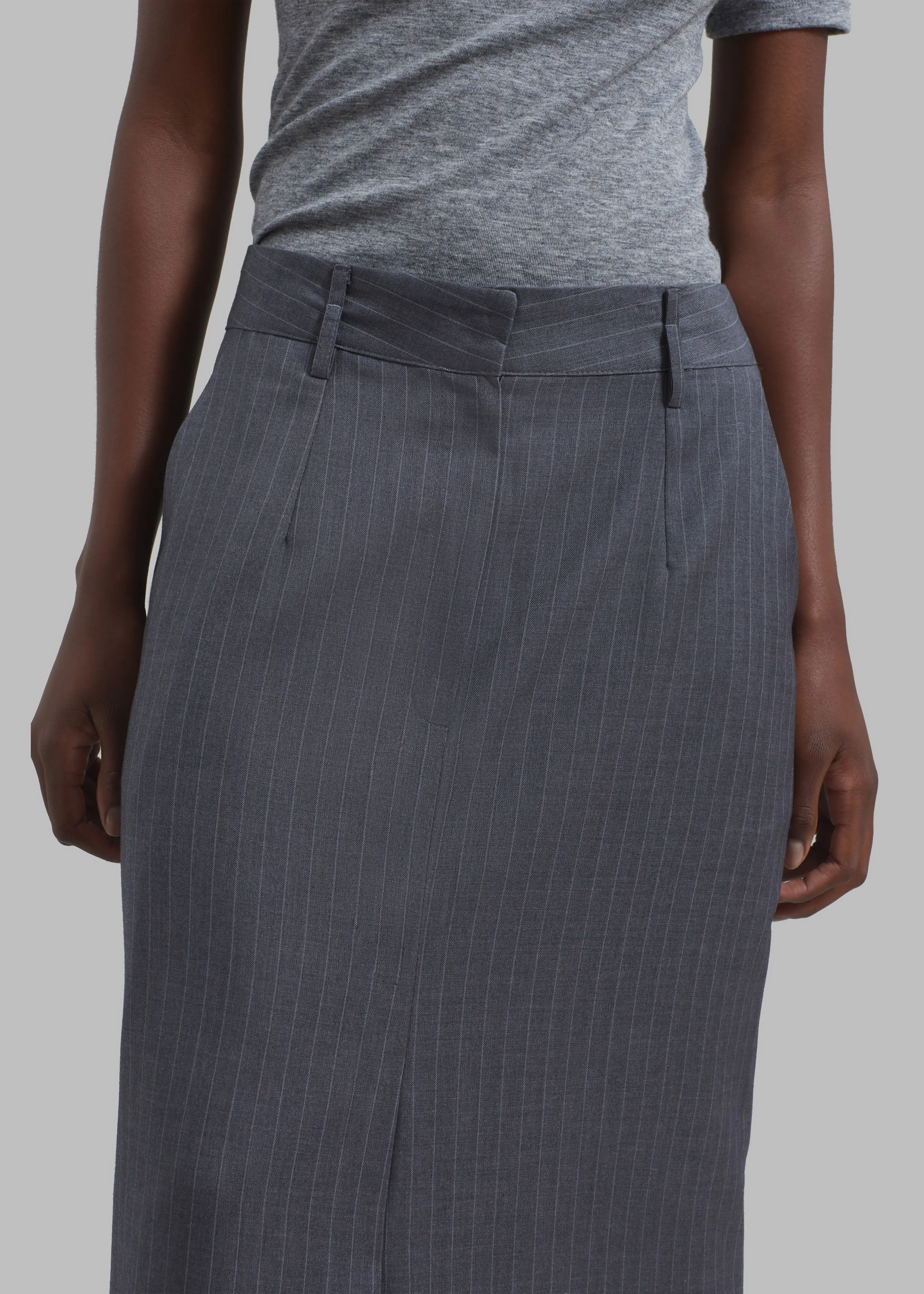 Kerry Maxi Skirt - Grey Pinstripe sold by Frankie Shop product image thumbnail 4