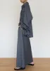 Kerry Maxi Skirt - Grey Pinstripe sold by Frankie Shop
