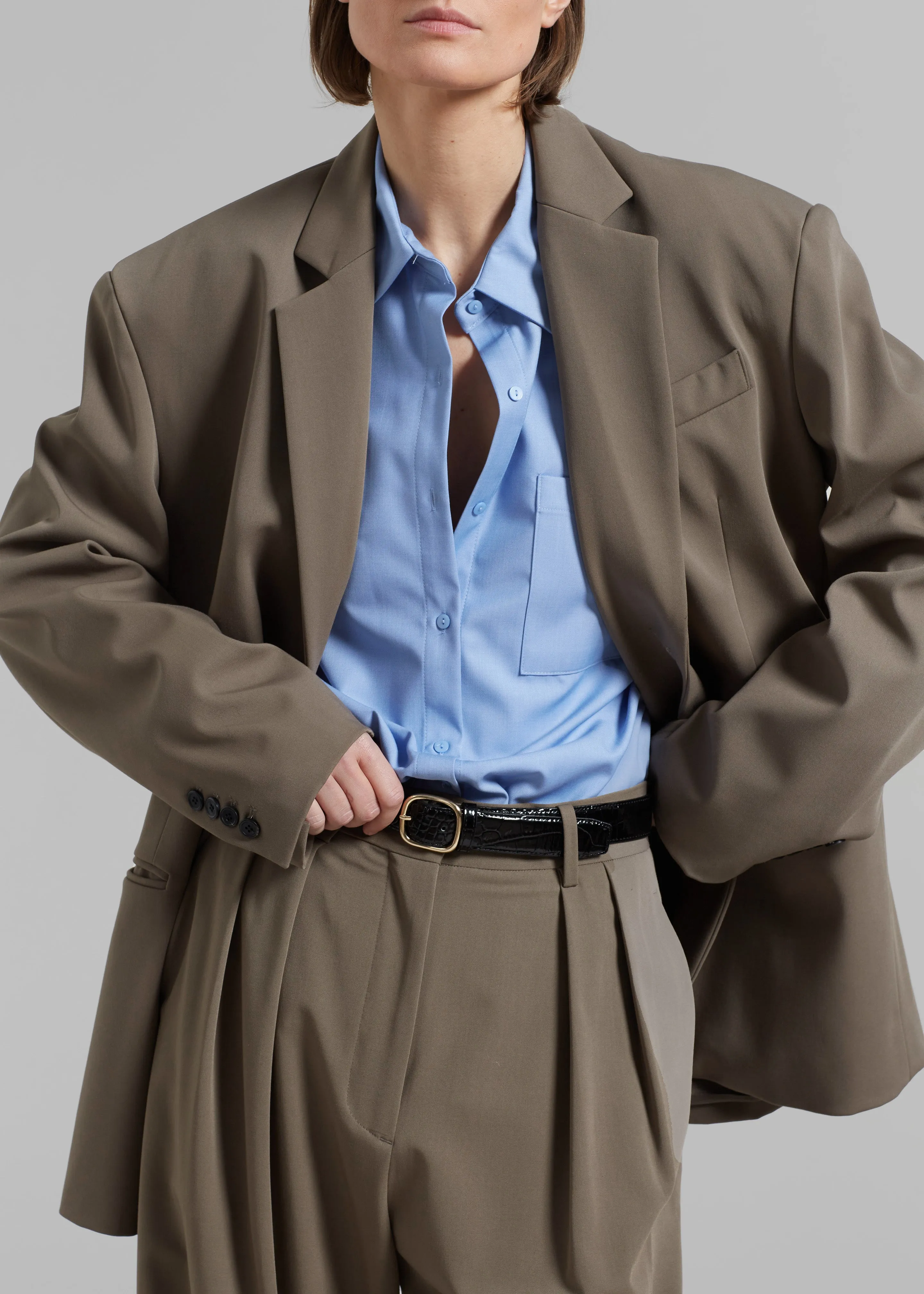 Tansy Pleated Trousers - Olive sold by Frankie Shop product image thumbnail 3