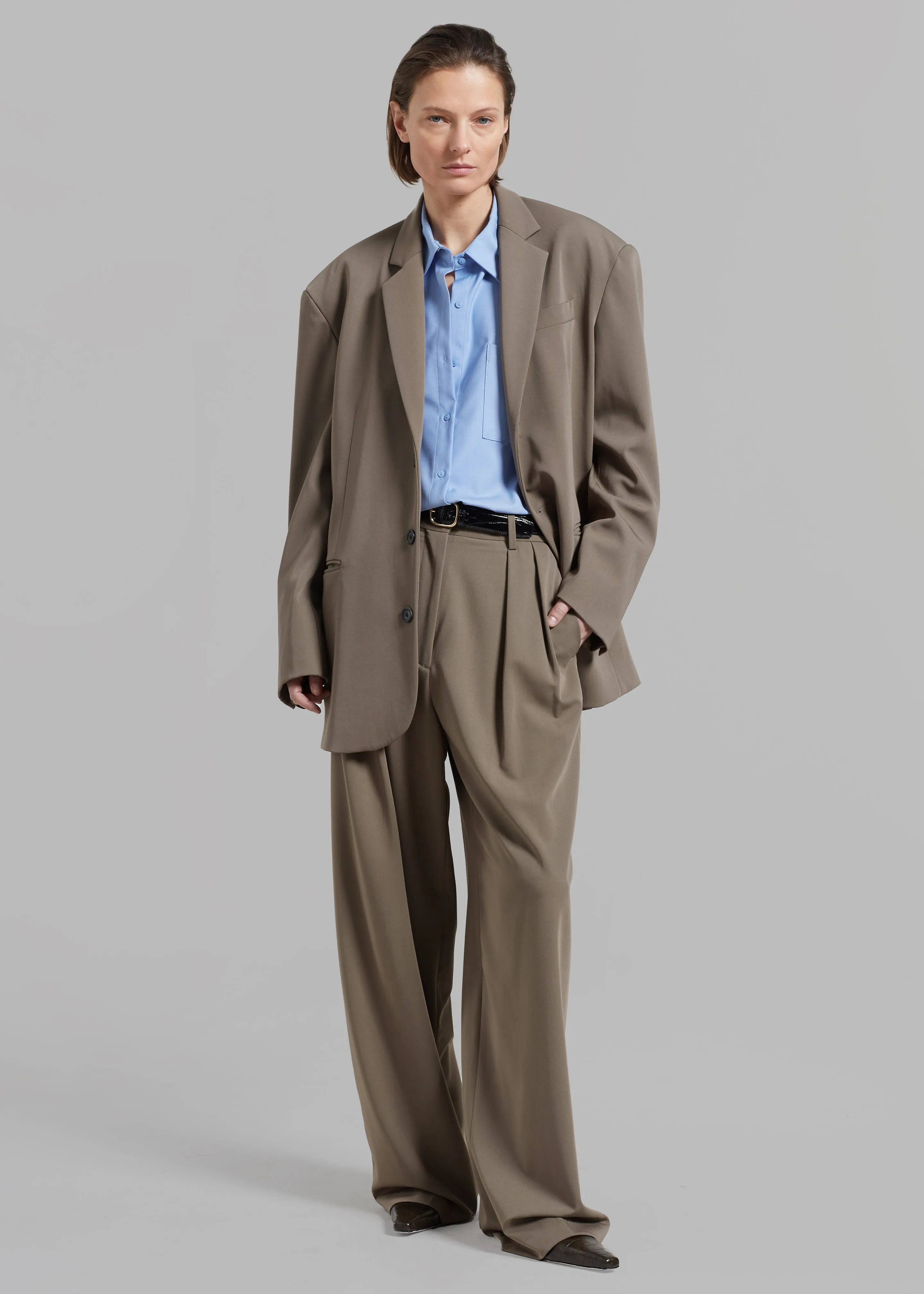 Tansy Pleated Trousers - Olive sold by Frankie Shop product image thumbnail 2