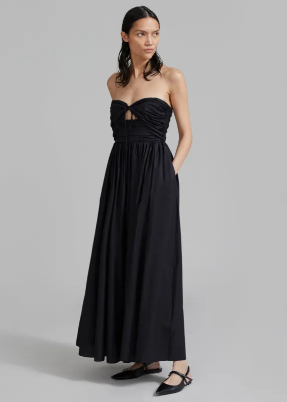 Matteau Bandeau Rouched Sundress - Black sold by Frankie Shop