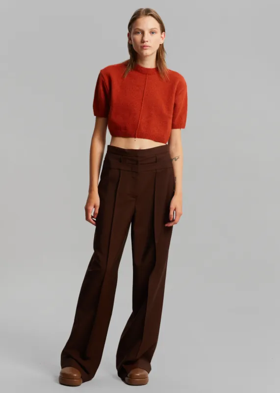 Róhe Stevie Trousers - Chestnut made by Frankie Shop