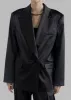 Eliane Satin Blazer - Black sold by Frankie Shop