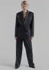 Eliane Satin Blazer - Black sold by Frankie Shop