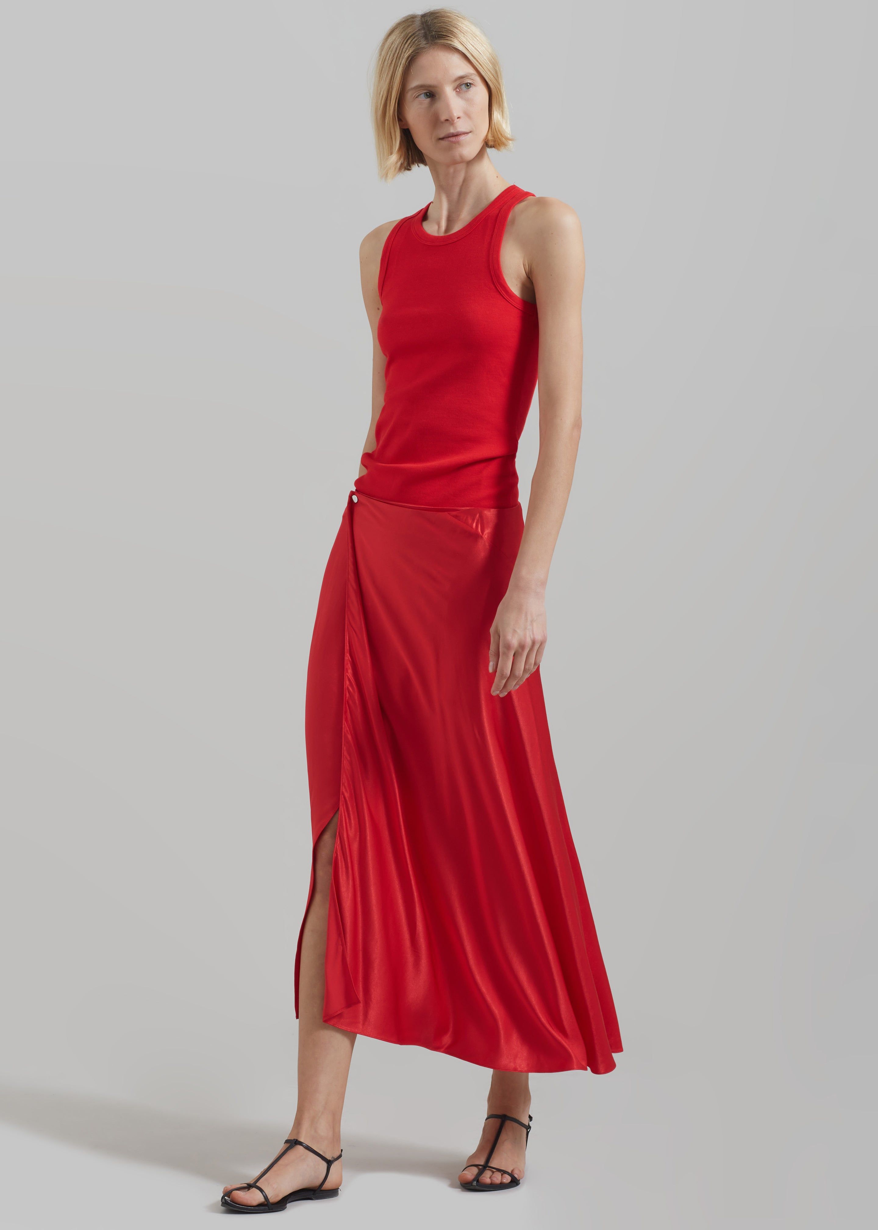 Samsøe Samsøe Viktoria Bias Skirt - True Red sold by Frankie Shop product image thumbnail 4