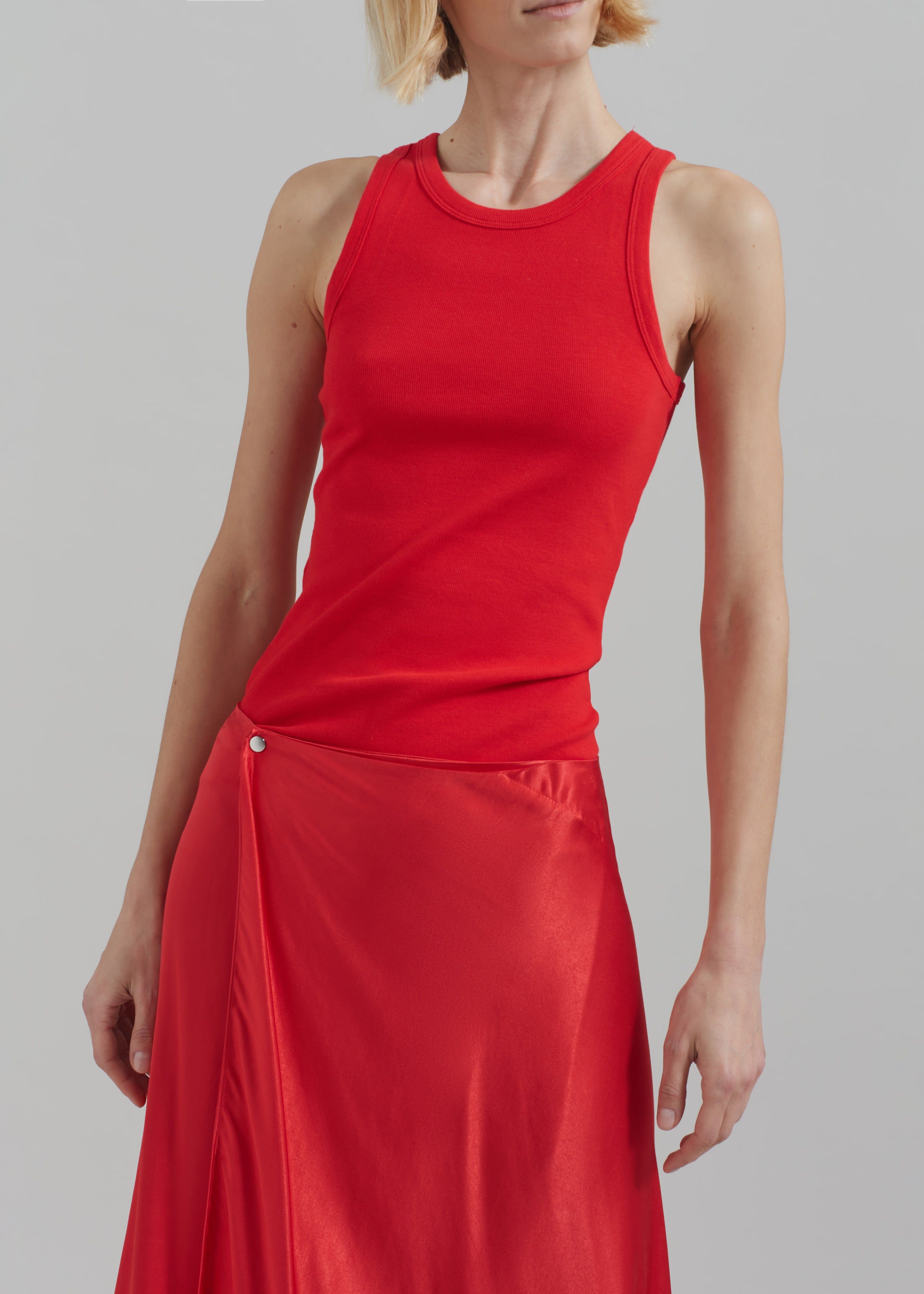 Samsøe Samsøe Viktoria Bias Skirt - True Red sold by Frankie Shop product image thumbnail 3