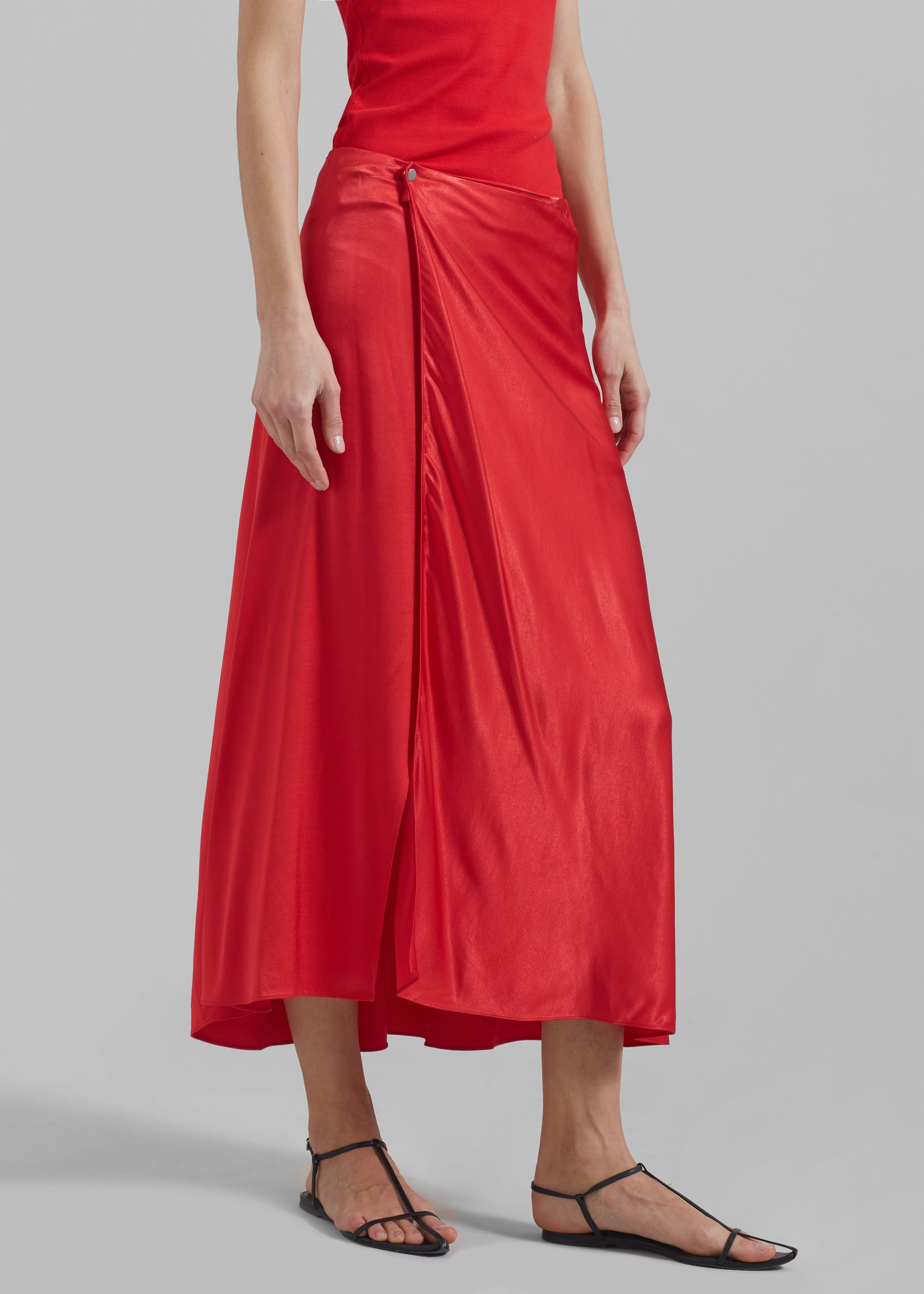 Samsøe Samsøe Viktoria Bias Skirt - True Red sold by Frankie Shop product image thumbnail 2
