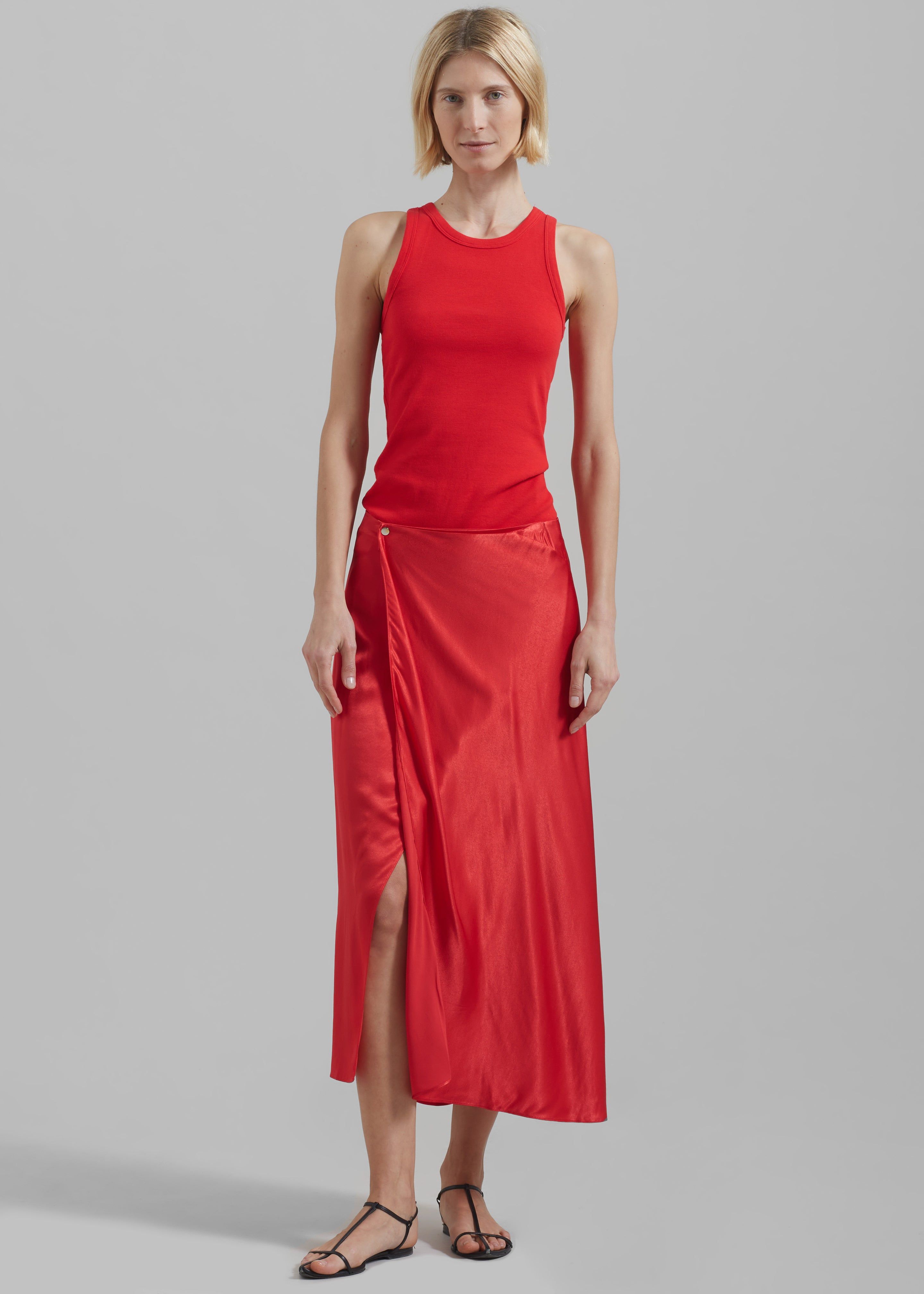 Samsøe Samsøe Viktoria Bias Skirt - True Red sold by Frankie Shop product image thumbnail 5
