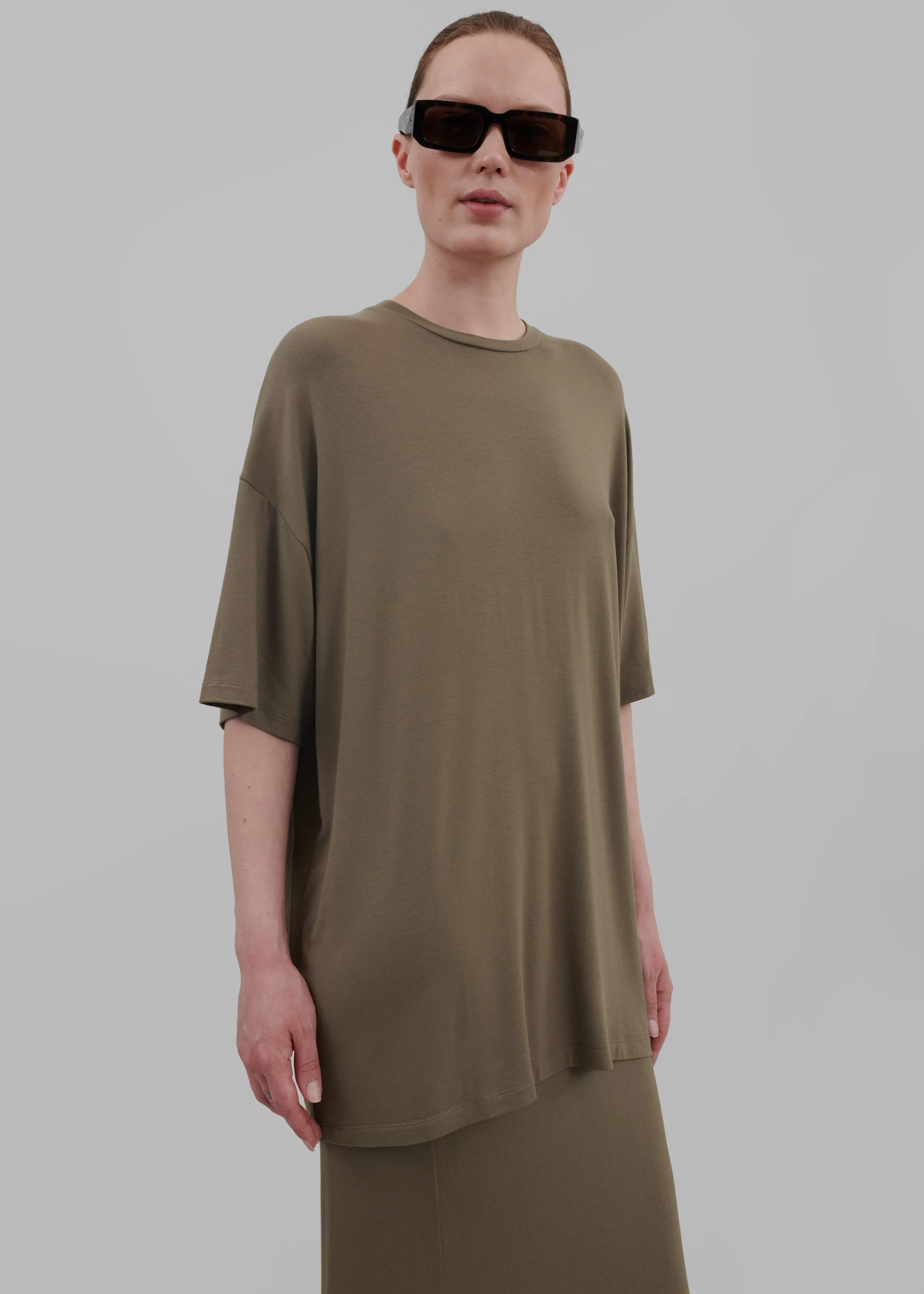 Ella Boxy Tee - Khaki Brown sold by Frankie Shop product image thumbnail 3