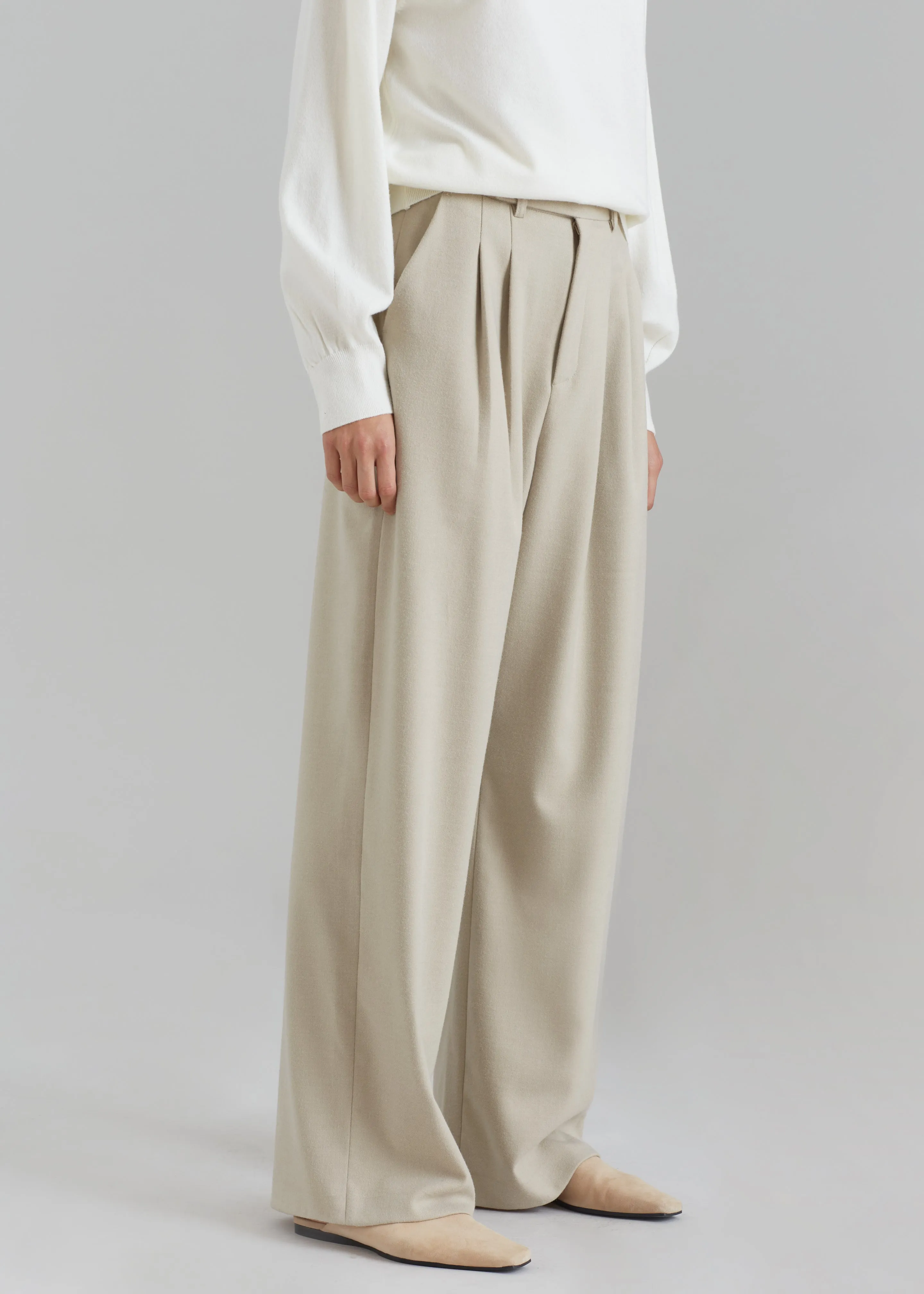 Vance Pants - Beige sold by Frankie Shop product image thumbnail 3