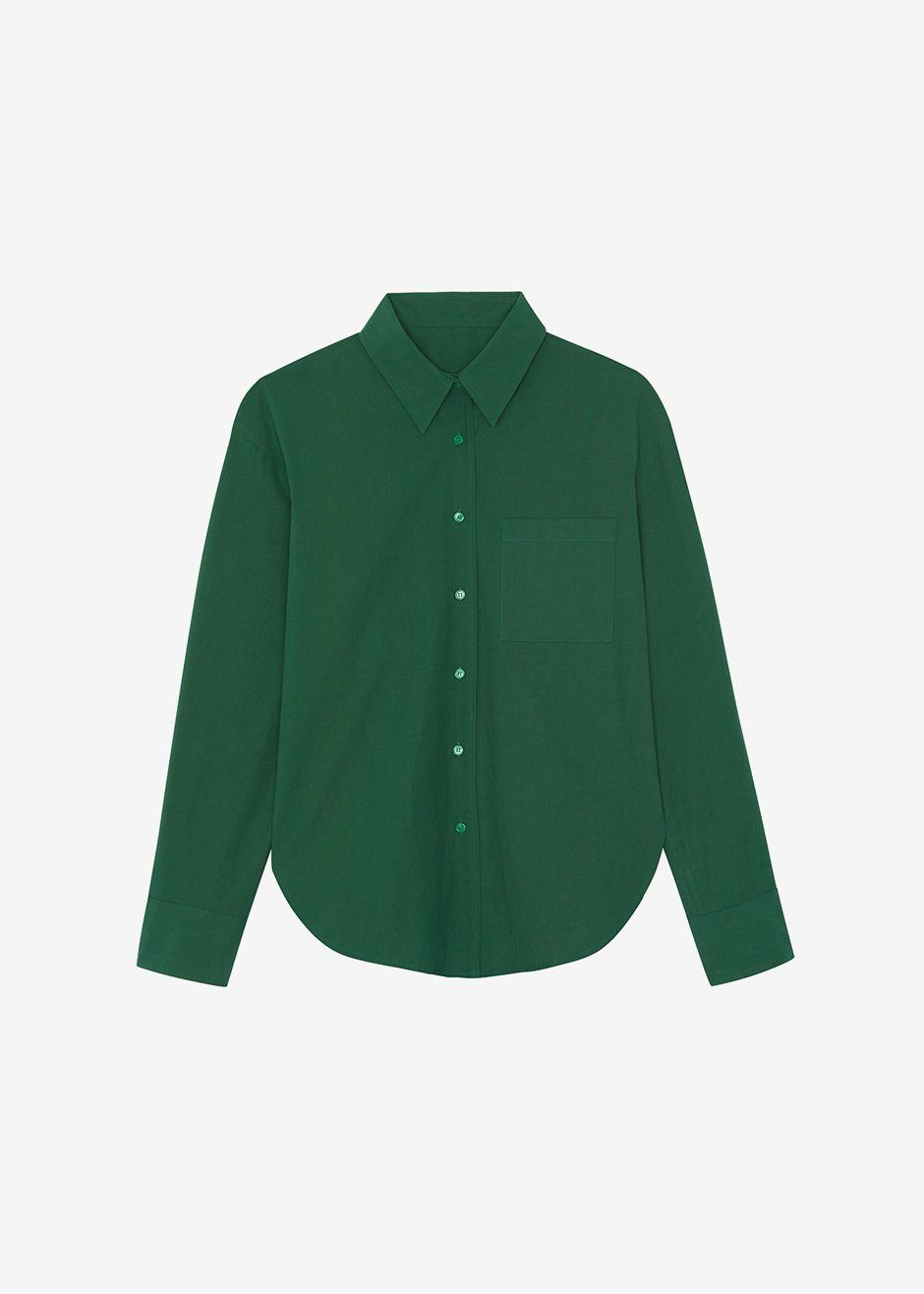 Lui Cotton Shirt - Hunter Green sold by Frankie Shop product image thumbnail 10