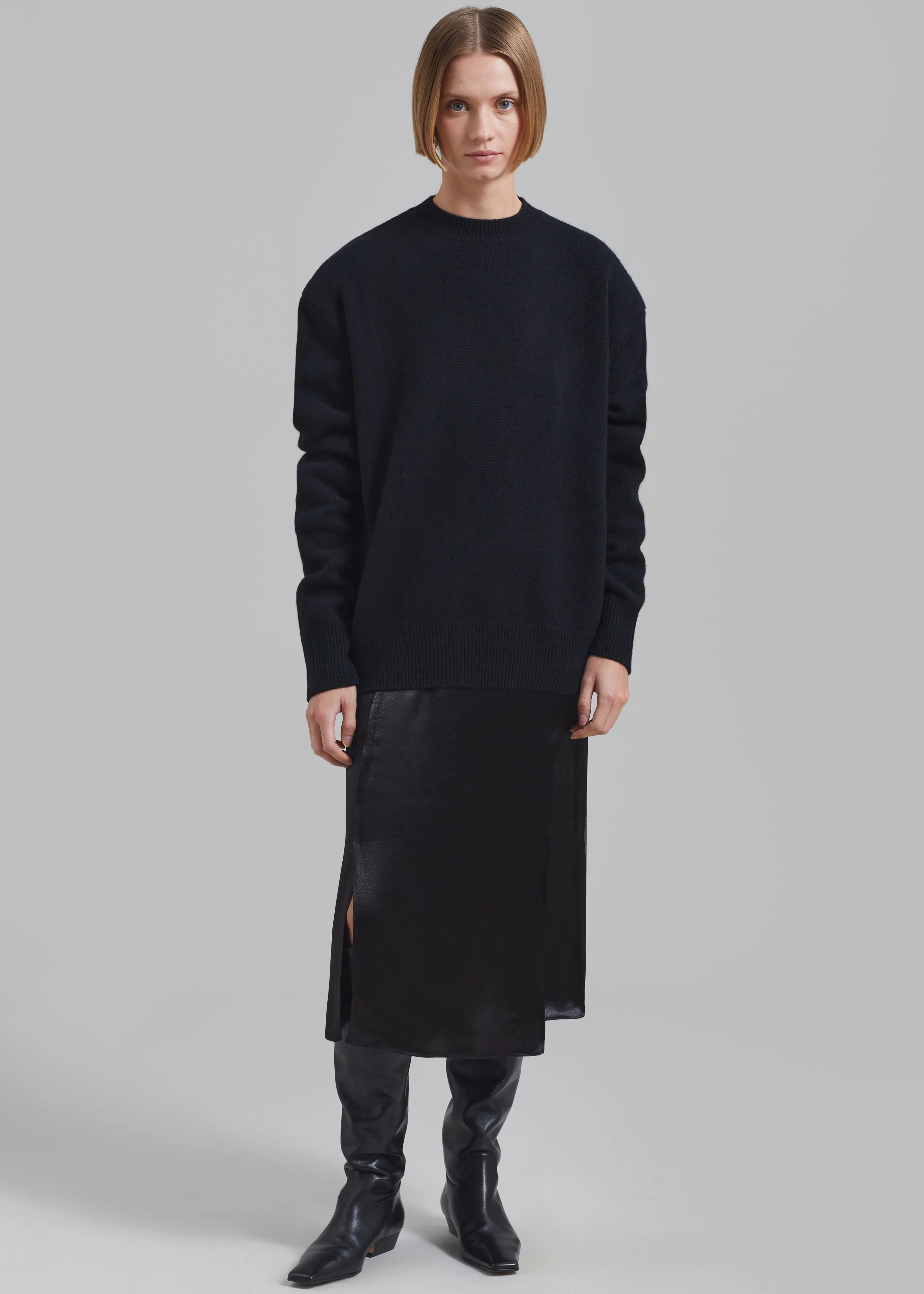 Celeste Midi Satin Skirt - Black sold by Frankie Shop product image thumbnail 2