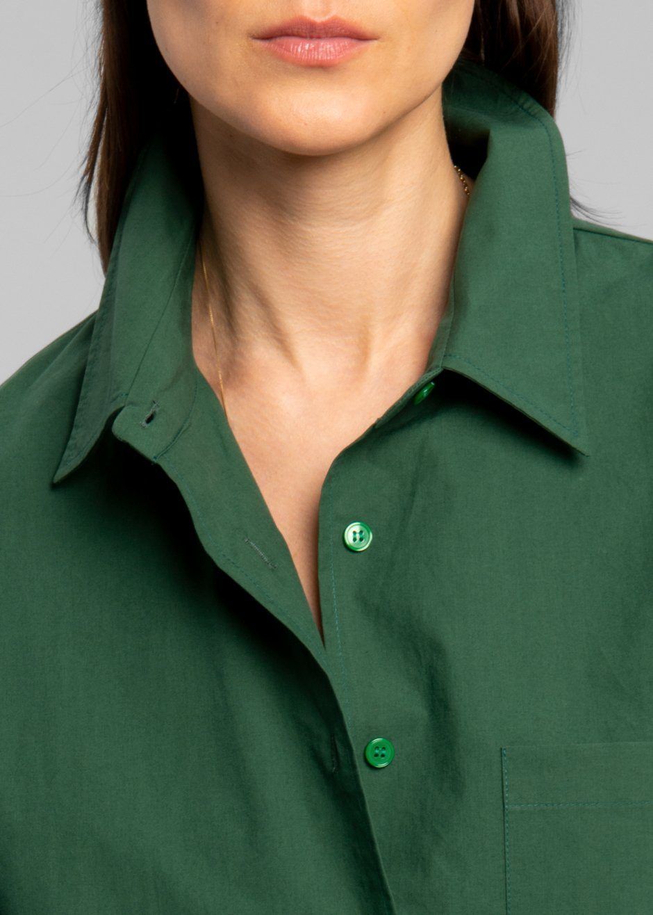Lui Cotton Shirt - Hunter Green sold by Frankie Shop product image thumbnail 6