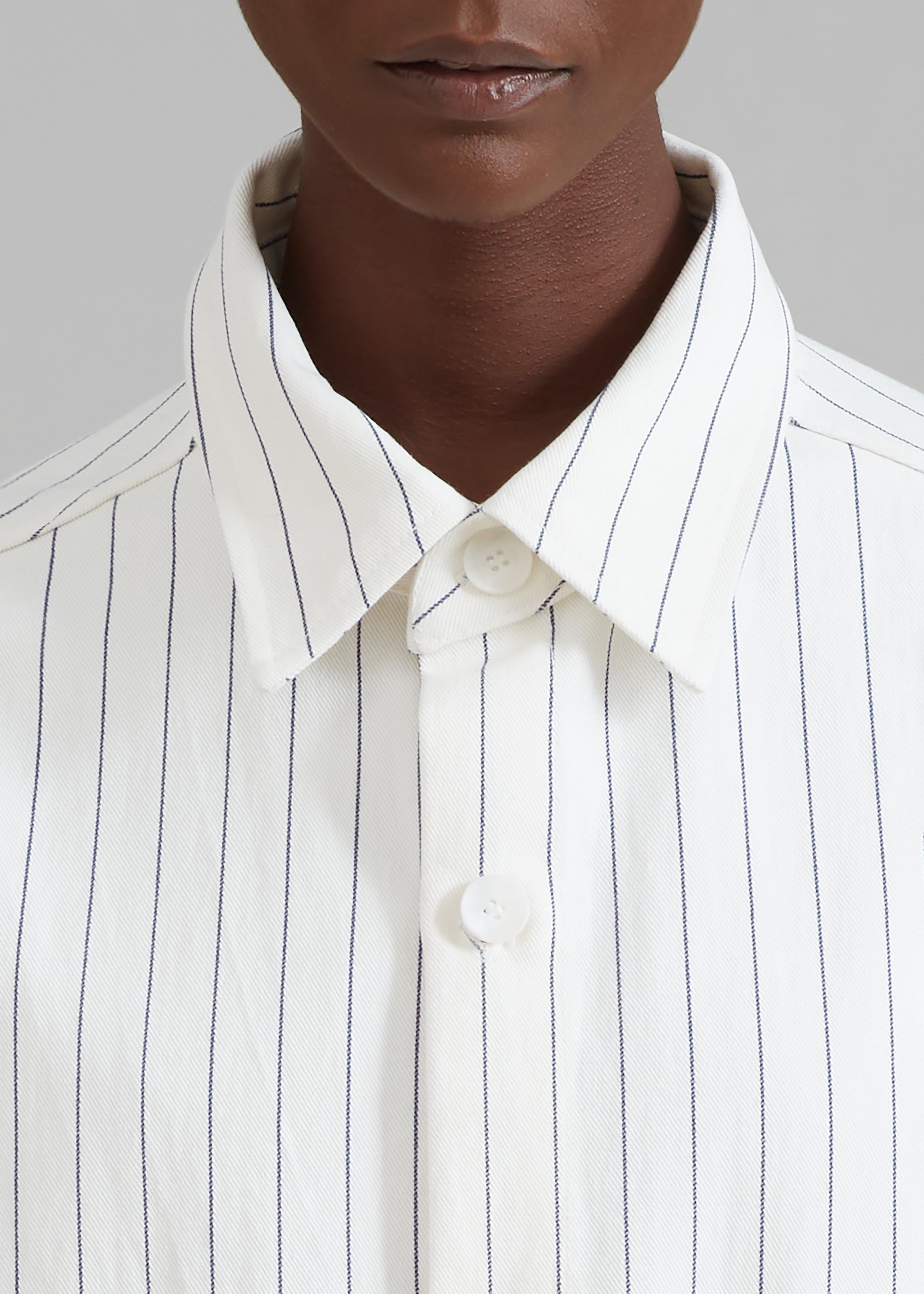 Dallas Denim Overshirt - Blue Pinstripe sold by Frankie Shop product image thumbnail 8