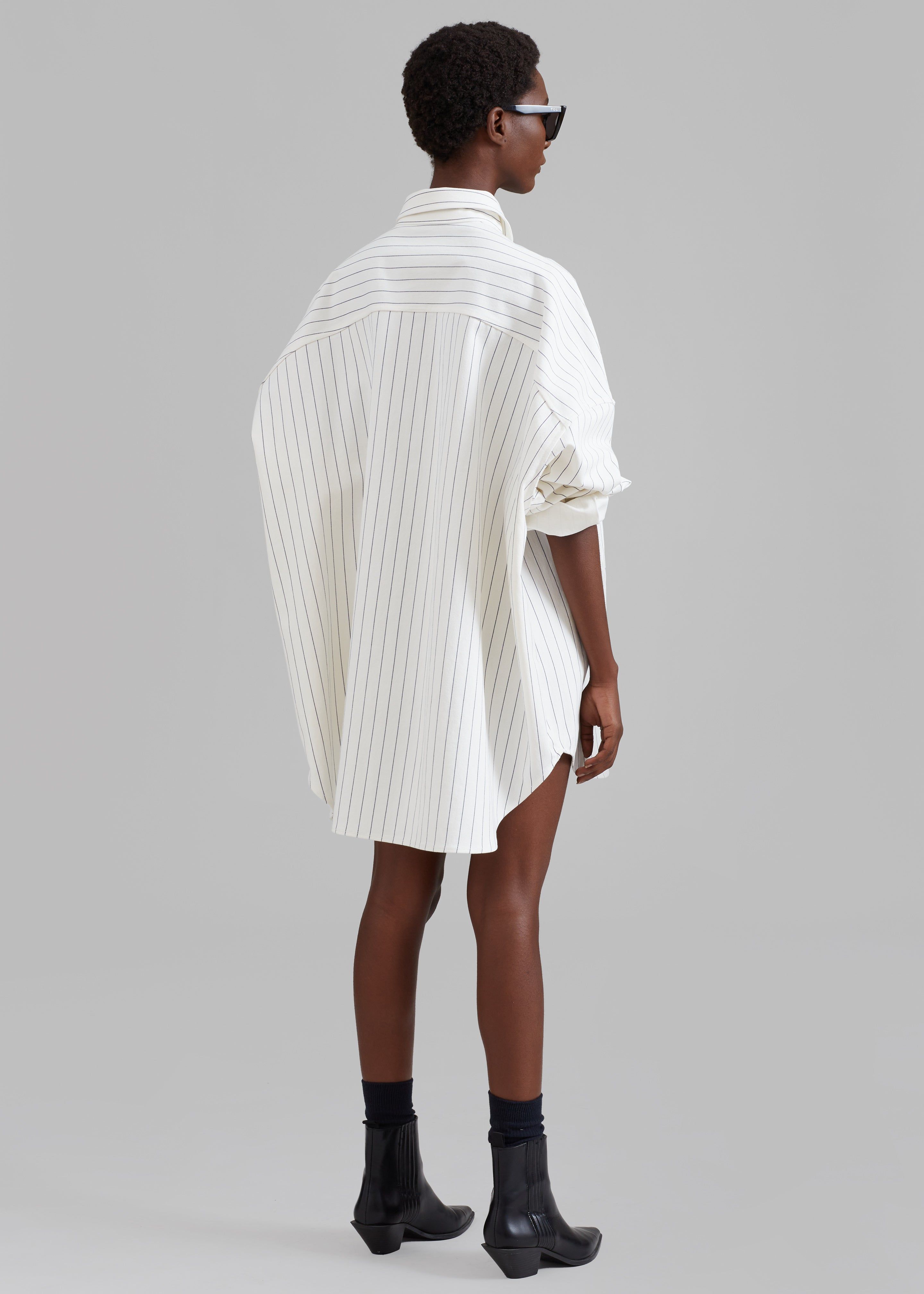 Dallas Denim Overshirt - Blue Pinstripe sold by Frankie Shop product image thumbnail 11