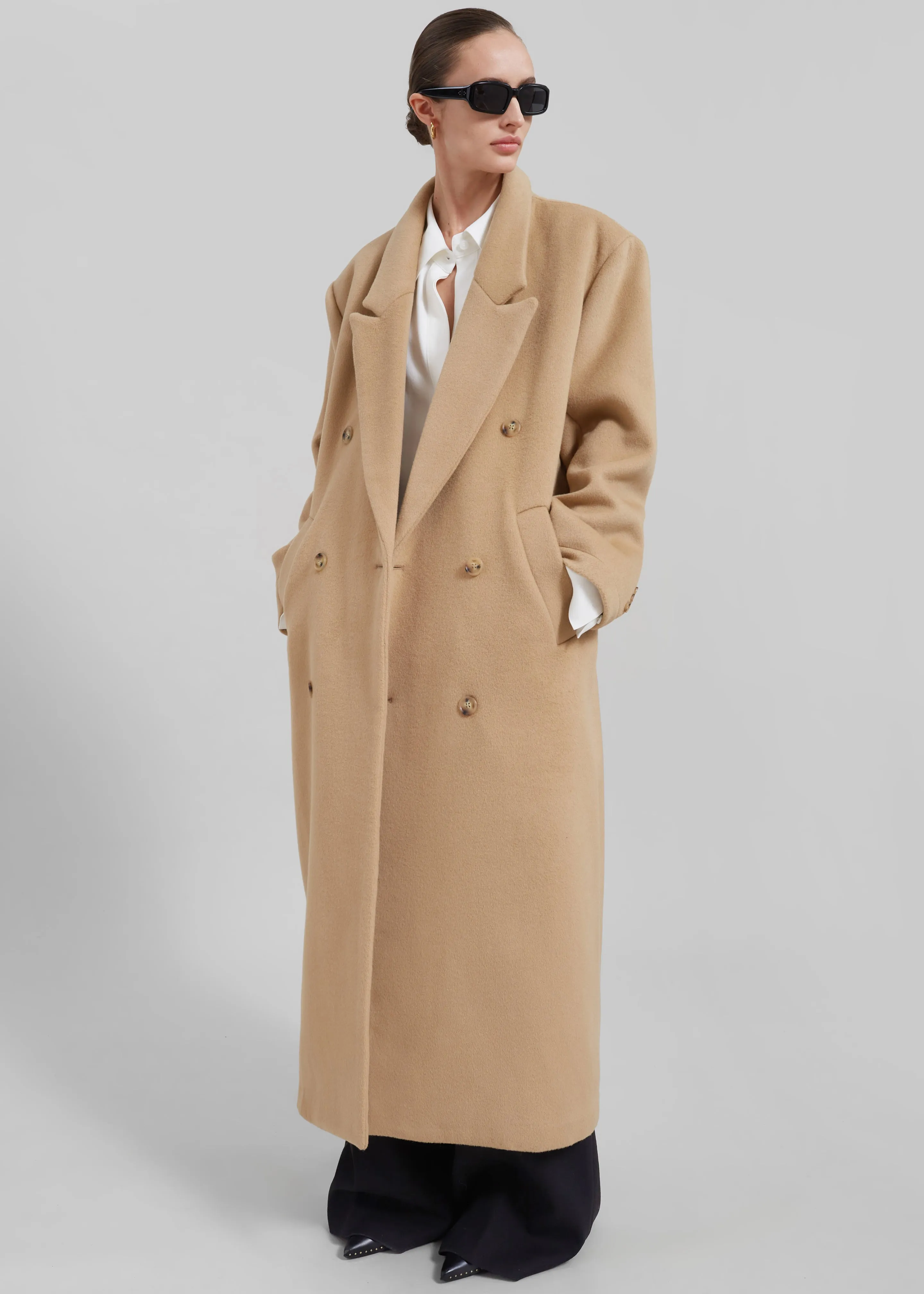 Zoe Wool Coat - Beige sold by Frankie Shop product image thumbnail 2