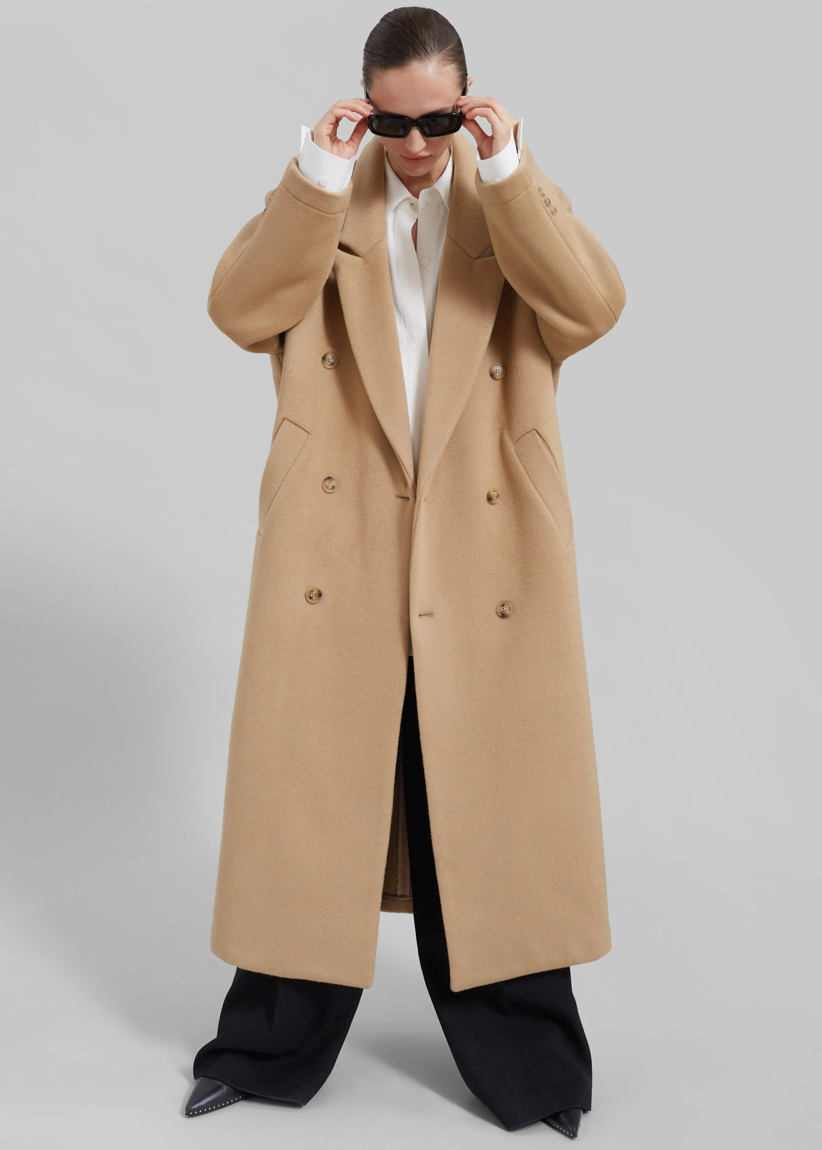Zoe Wool Coat - Beige sold by Frankie Shop product image thumbnail 5