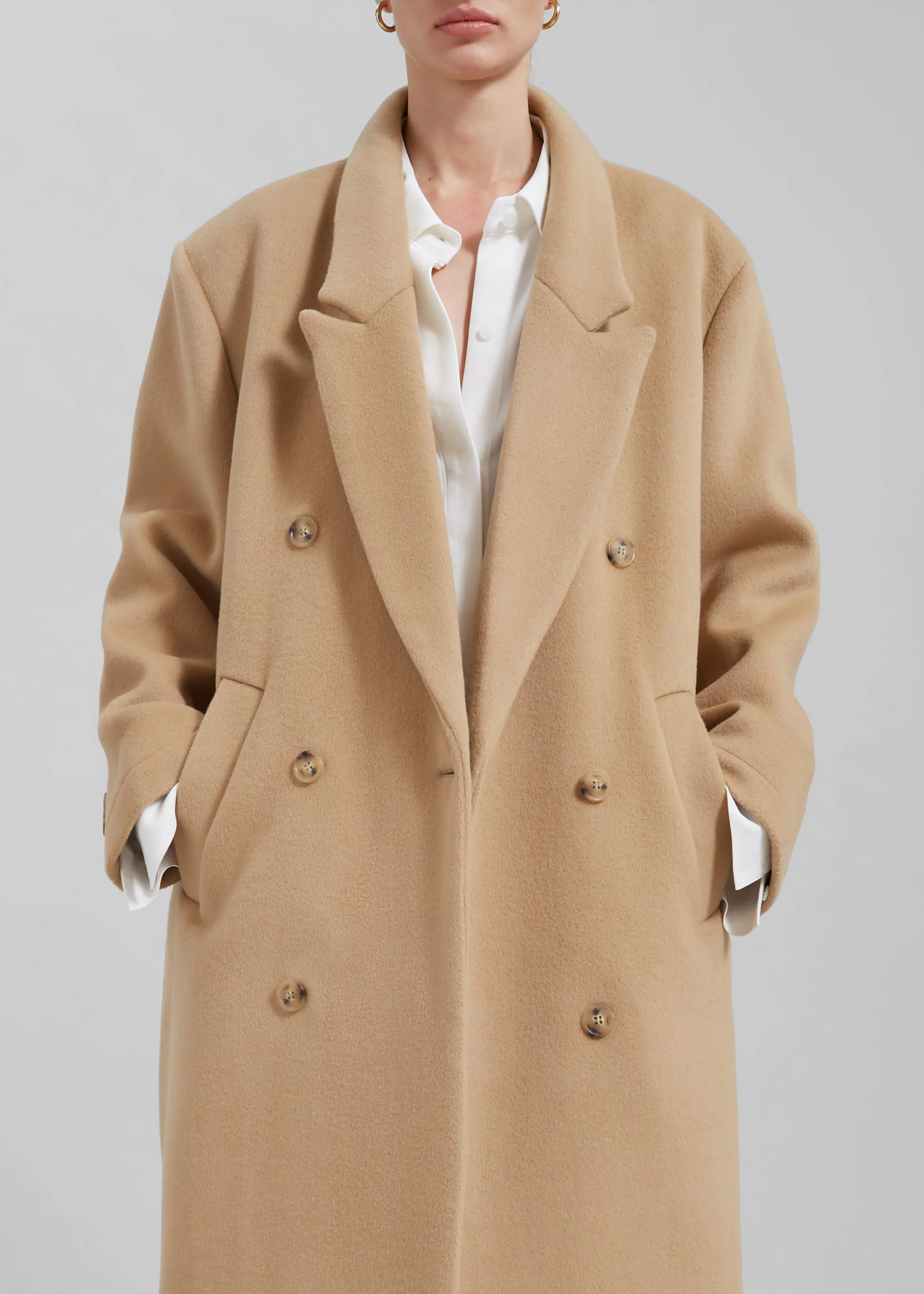 Zoe Wool Coat - Beige sold by Frankie Shop product image thumbnail 3