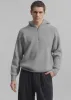 Tyler Half Zip Hoodie - Light Grey sold by Frankie Shop