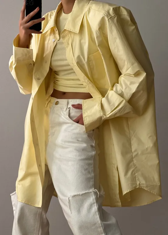 Panama Oversized Shirt - Lemon made by Frankie Shop