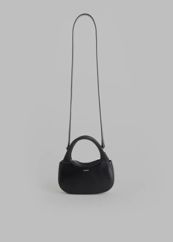 Coperni Crystal-Embellished Micro Baguette Swipe Bag - Black