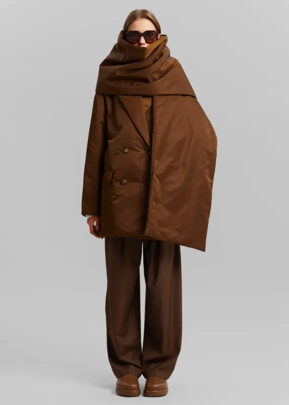 Loulou Studio Dorotea Padded Scarf - Choco made by Frankie Shop