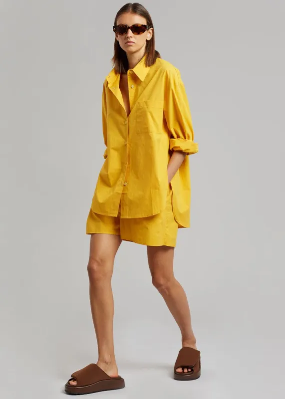 Lui Cotton Shirt - Gold Yellow sold by Frankie Shop