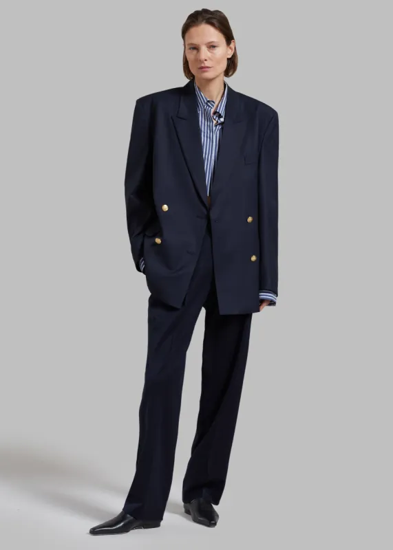 Oline Double Breasted Blazer - Dark Navy sold by Frankie Shop