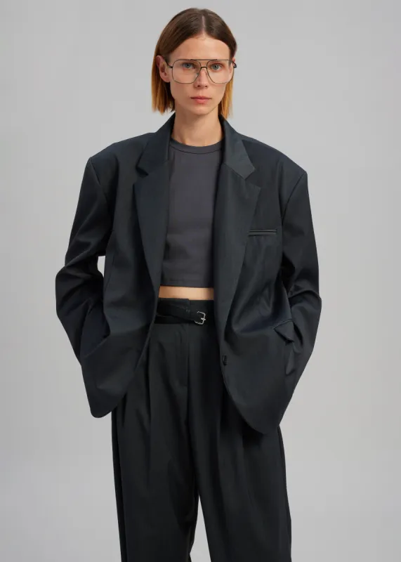 Nellie Blazer - Charcoal sold by Frankie Shop