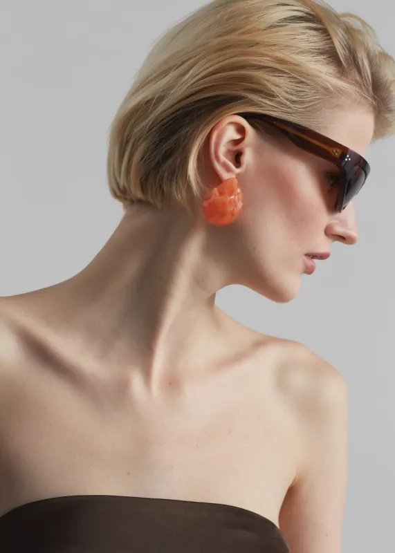 Completedworks Randomised Organic Shape Earrings - Orange made by Frankie Shop