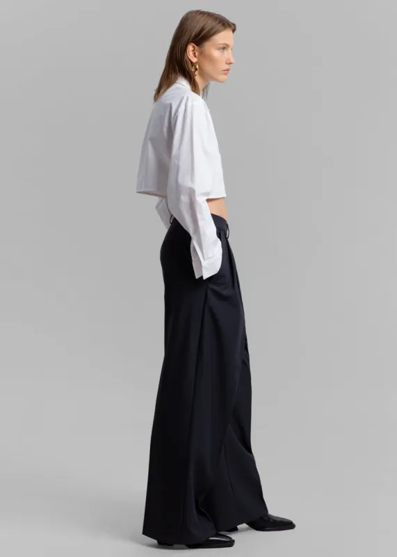 Elo Cropped Pocket Shirt - White sold by Frankie Shop