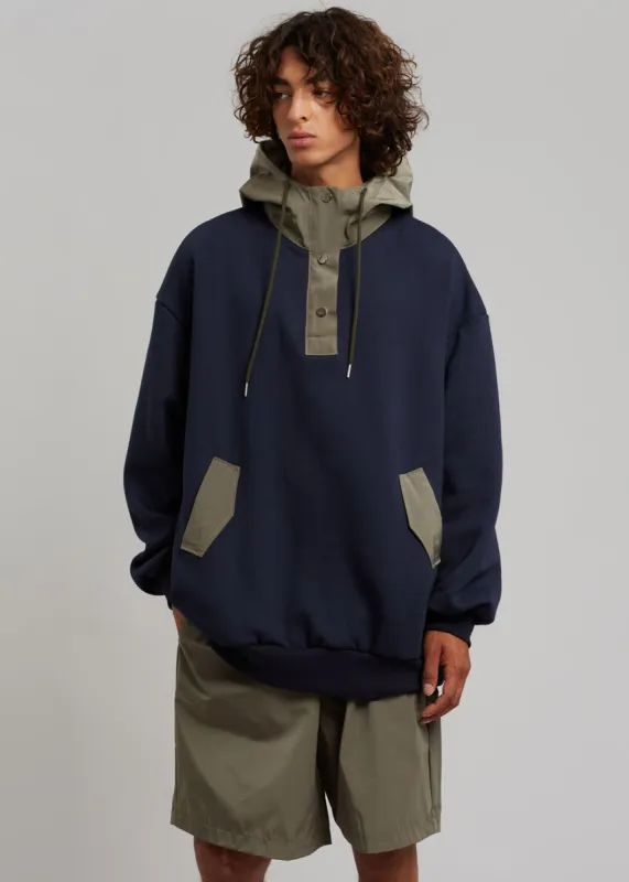 Arch Hoodie - Navy/Olive made by Frankie Shop
