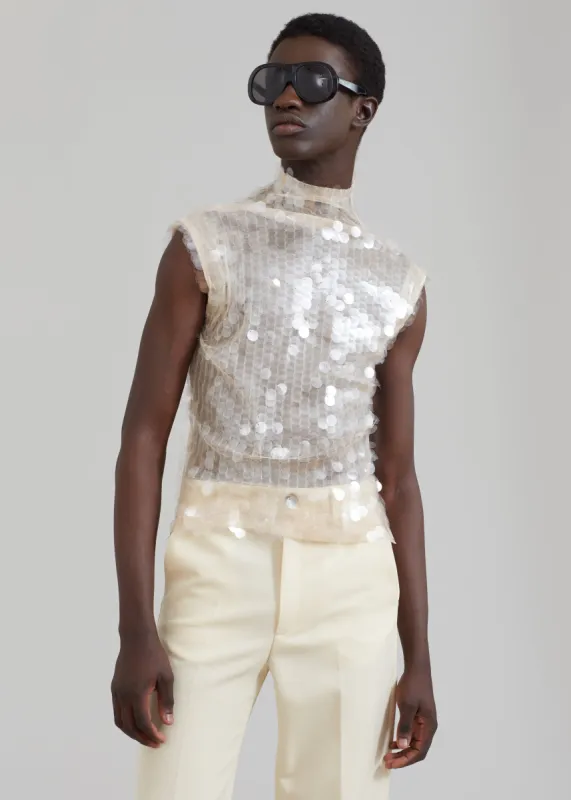 EGONLab Sequins Top - Sequin Transparent sold by Frankie Shop