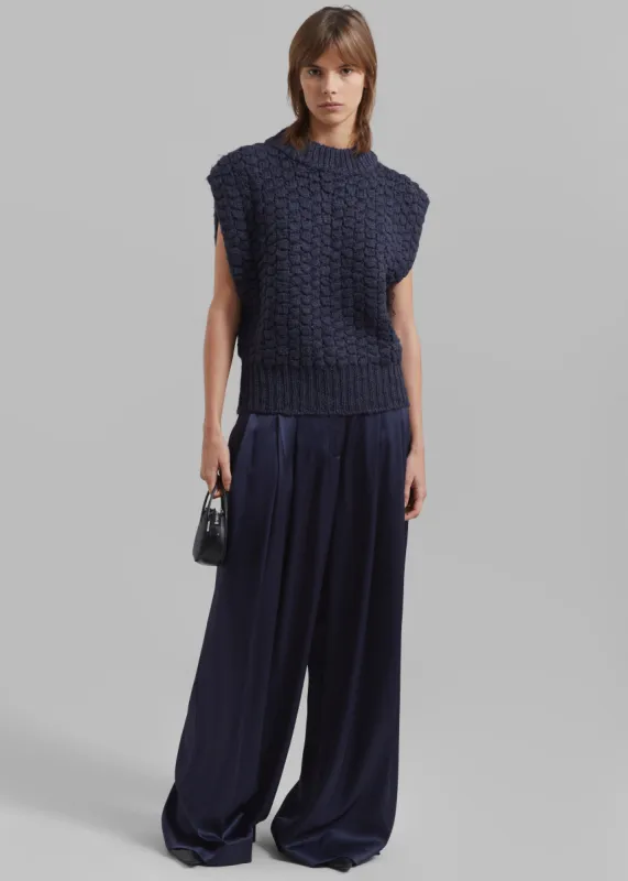 Amomento High Neck Crop Vest - Charcoal sold by Frankie Shop