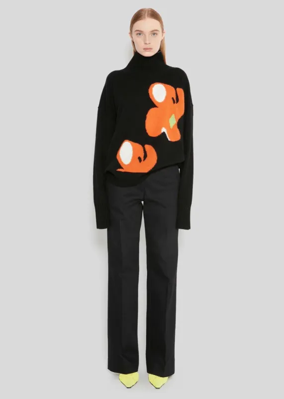 JW Anderson Elephant Turtleneck Jumper - Black made by Frankie Shop