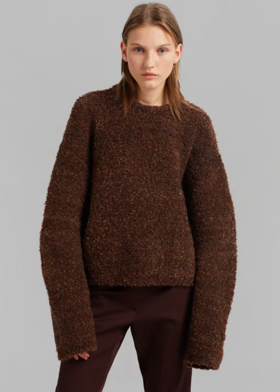 Van Boucle Sweater - Brown sold by Frankie Shop